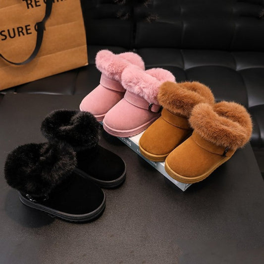 Festive Winter Snow Boots for Little Girls: Soft Faux Fur, Rubber Soles, and Cute Designs for Fall and Winter Play